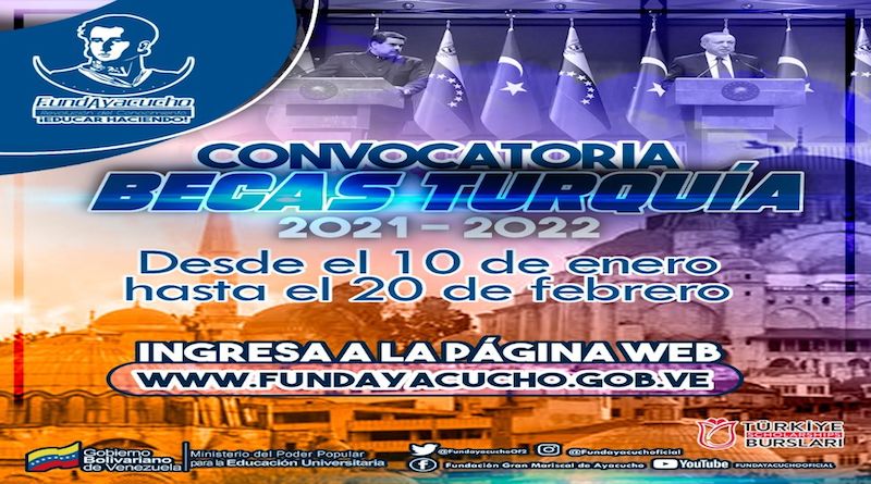 Gobierno Bolivariano inicia convocatoria de becas Turquía 2021-2022

#FlexibilizaciónSegura

vtv.gob.ve/gobierno-boliv…