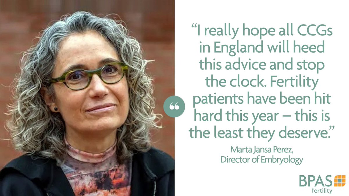 Our Director of Embryology, Marta Jansa Perez, said this is the least fertility patients deserve at the end of an incredibly difficult year.  #StopTheClock