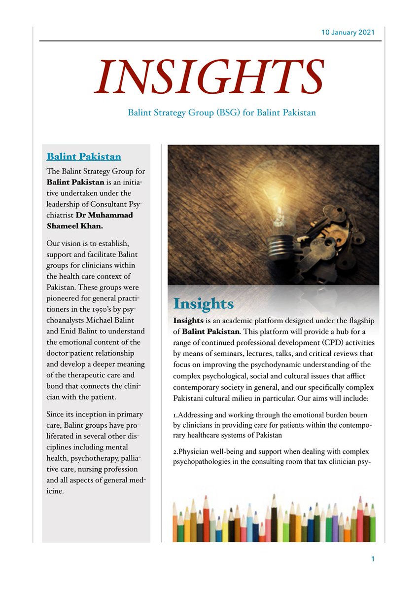 compassioncouch's tweet photo. Welcome to the academic platform "Insights" from Balint Pakistan
Mark the date 6th Feb 21, 16:00 hours PST
Webinar on "Online Perversions-a psychic wasteland" by Dr Muzaffar Husain

For registration:
https://t.co/DwiFfaAEey

#compassioncouch #mentalhealth #therapy #BalintPakistan https://t.co/SUIzl5DV9o
