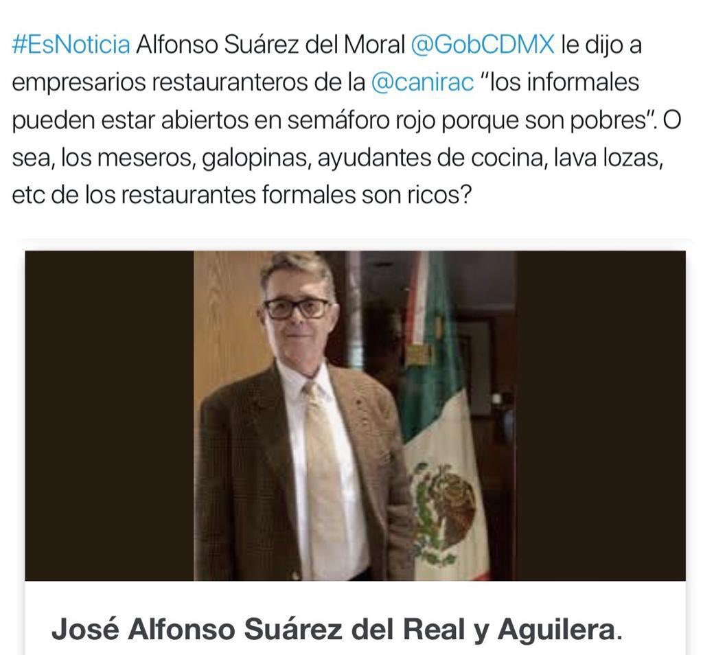 rodrigosaval's tweet photo. Mucha suerte hoy, lunes 11, a todas y a todos los restauranteros. Ojalá la autoridad reconsidere la apertura segura y ordenada de todos los restaurantes por el bien de millones de empleos. Ya no se trata de abrir o cerrar. Se trata de #AbrirOMorir https://t.co/9Qm84Tiv8z