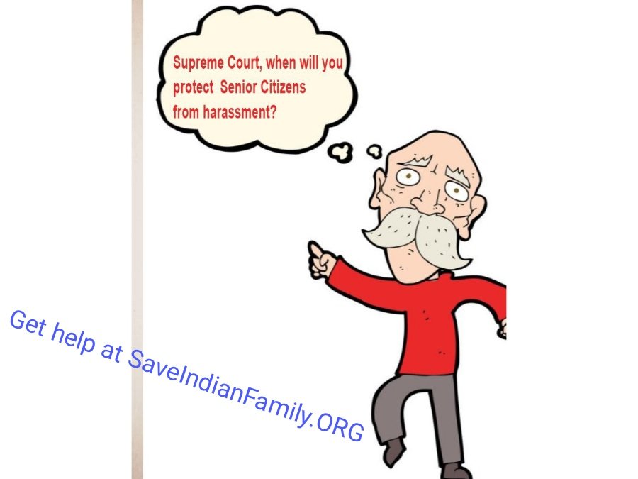 MaleVoteBank's tweet photo. Supreme Court when will you protect Sr. Citizens from harassment due to Article  15(3) and DV act? 
. 
Are not Sr.Citizens human beings? https://t.co/zl2Bh0XJm4