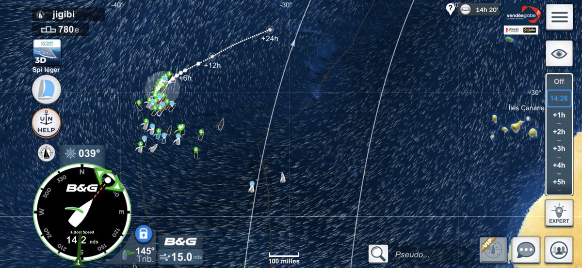 jigibi's tweet photo. #VG2020VR J64: 780eme
Passé la latitude des Canaries la VMG s’améliore. Prochain objectif : les Açores ? @VendeeGlobe @VirtualRegatta https://t.co/EoKKj8qe3f
