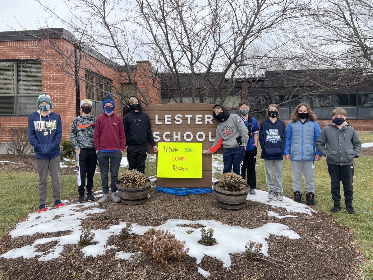 A shout out 🎉 to our 6th grade gentlemen who found a way to honor our 💛LE teachers💙 over the weekend! We have AWESOME kids at Lester!! 🤗🌟👏 #le58rocks #dg58pride #dg58learns