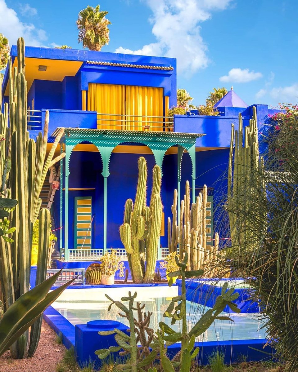 ClassandComfort's tweet photo. Wat a bright n colourful #MondayBlues💙
Colour theory at this resort💙💛
📍: Marrakesh, Morocco 
#colourinspiration #colourlove #brightnbold #outdoorglam #outdoordesign #designgoals #stylemyspace #trinispacestylist #trinidadinteriordesigner #DesignIsNotMyCareerDesignIsMyLifestyle https://t.co/rabVuT9jah
