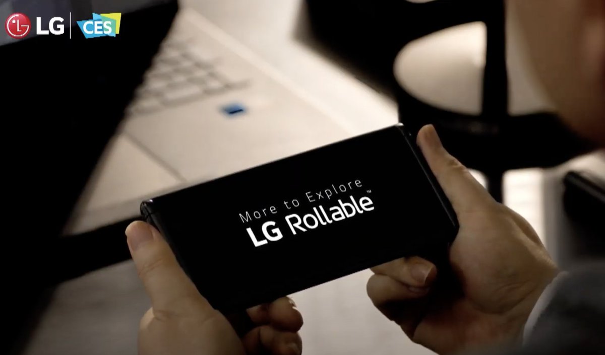 pascalparole's tweet photo. La réponse de @LG_France aux smartphones qui se plient, le #LGRollable avec son écran qui se déroule 🧵#CES #CES201 https://t.co/EMbWmFEXtK