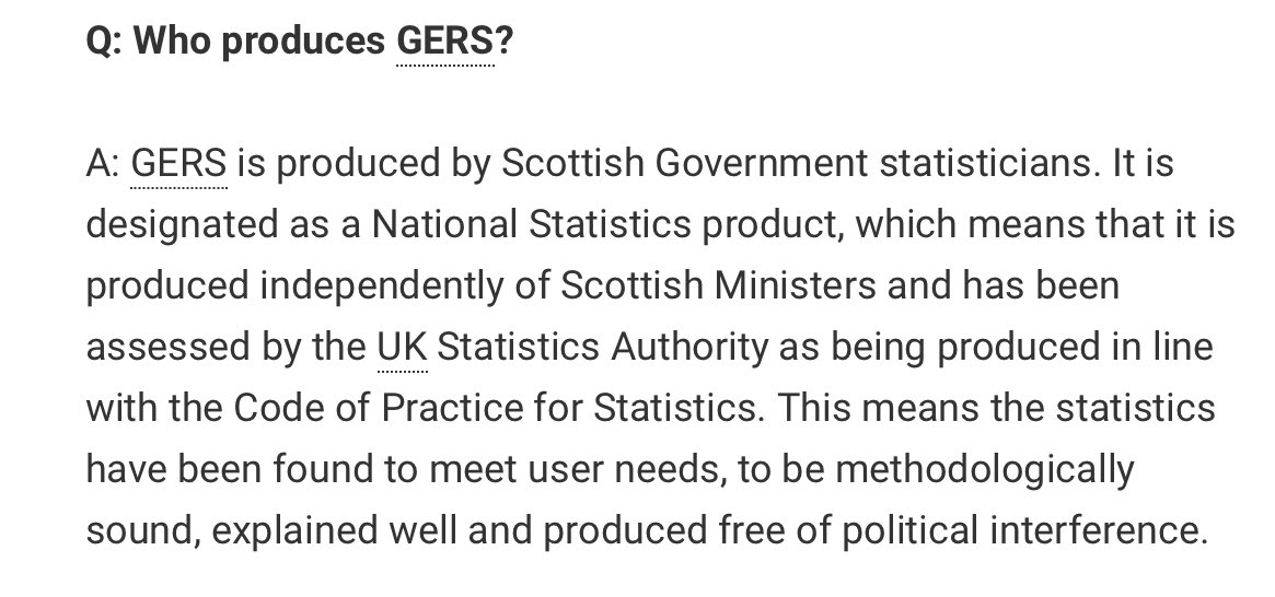 Scotland subsidises England. https://www.gov.scot/publications/government-expenditure-revenue-scotland-gers-2019-20/MYTH.We spend £81 billion for public sector yet only bring in £65 b.GERS is collected for the SG and SNP had no issues with it when it suited them.Can’t have it both ways.