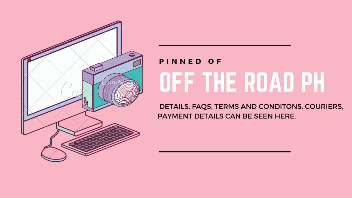 offtheroadPH's tweet photo. WELCOME TO OFF THE ROAD PH!!
Group Orders : #OTR_GOs
Onhand Items : #OTR_Onhand
Updates : #OTR_Updates
Sale: #OTR_Sale
Arrivals: #OTR_Arrivals
Proofs : #OTR_Proofs
Feedbacks : #OTR_Feedbacks
Giveaways : #OTR_Giveaway
Bogus Buyers : #OTR_Fakes https://t.co/T5J1Th4eU7