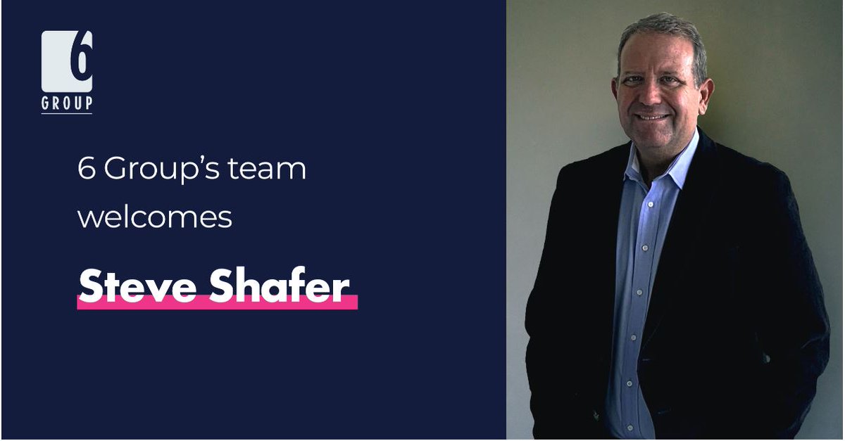 The6Group's tweet photo. Steve Shafer joins 6 Group as a strategic advisor, providing consulting to client engagements. 

To learn more visit our website: https://t.co/EBN4W0wuo3 https://t.co/Bequw874h9