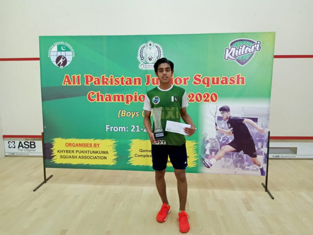 zaidia's tweet photo. Congratulations to Ashab Irfan, 1st year Intermediate at @gcuniversitylhr, for his Runners Up position in the All pakistan Junior U-19 squash championship 2020, at Peshawar.

Ashab is a fantastic player and he has the potential of become the World Champion one day. https://t.co/WlUSKJ8xqs