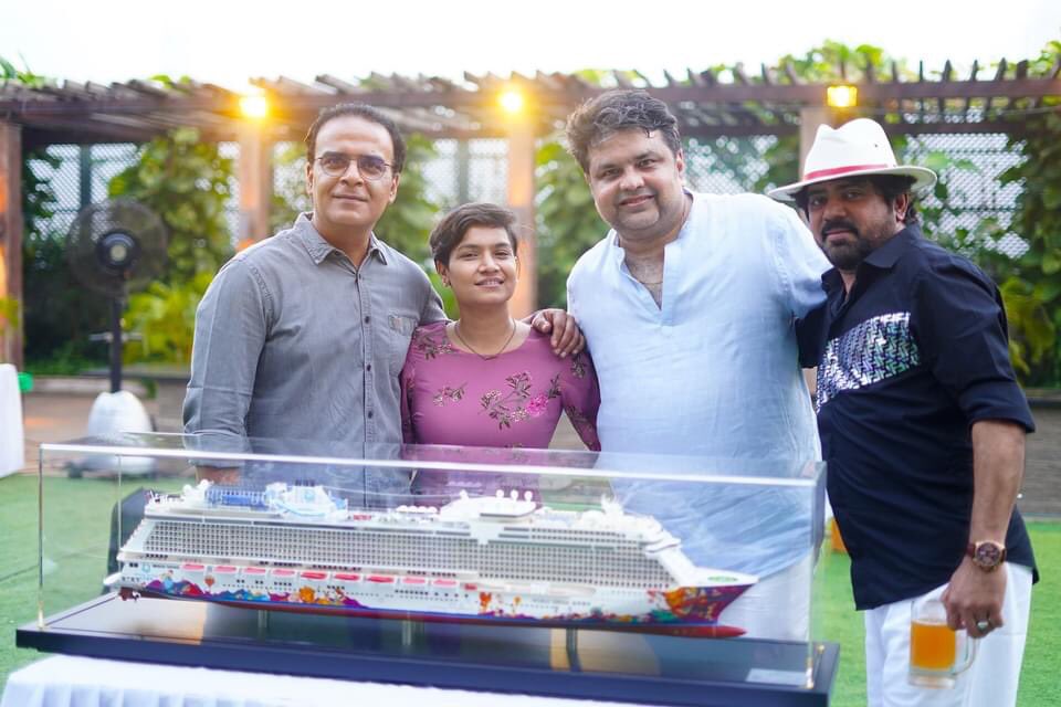 IndianCruise's tweet photo. When the ship model is placed at an event! #worlddream #cruises #cruiseship #cruiseupdates https://t.co/QTGv52yUlr