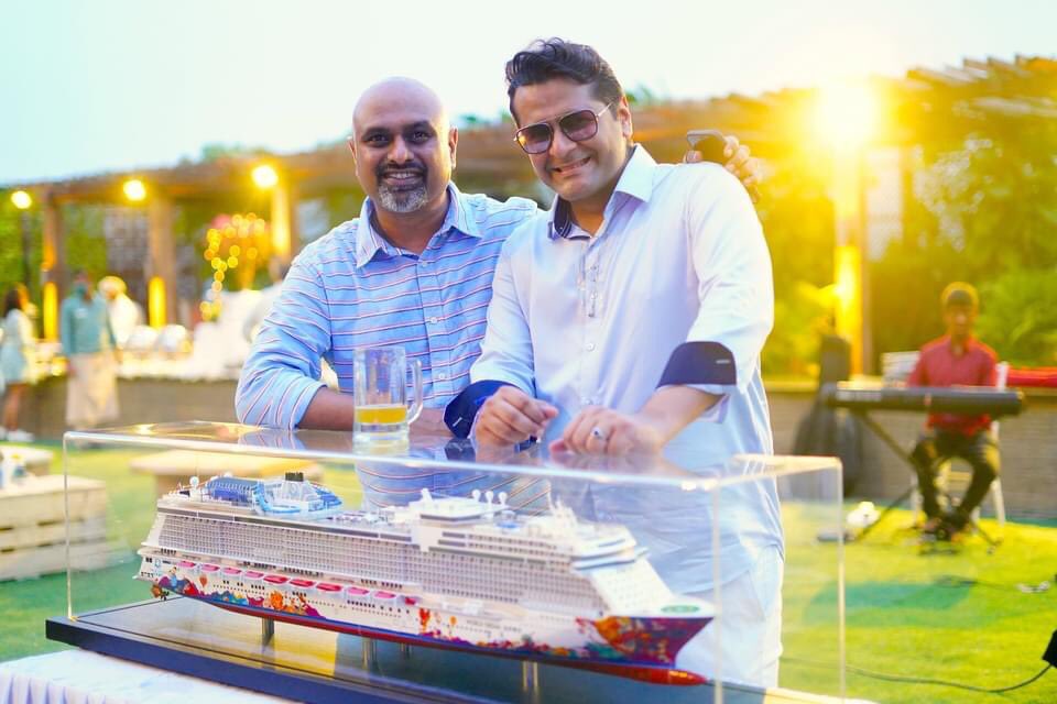 IndianCruise's tweet photo. When the ship model is placed at an event! #worlddream #cruises #cruiseship #cruiseupdates https://t.co/QTGv52yUlr