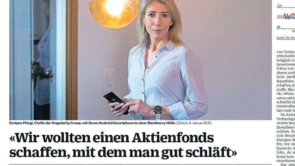 JoinSingularity's tweet photo. Kurz vor Weihnachten erhielten wir eine Interviewanfrage der @NZZ am Sonntag. Entstanden ist ein treffender Artikel über unsere CEO @EvelynePflugi und das #Singularity Portfolio, der in der gestrigen Ausgabe erschienen ist https://t.co/EuZbeWjVBf
#singularityfund #investing https://t.co/WXjmbswlfq
