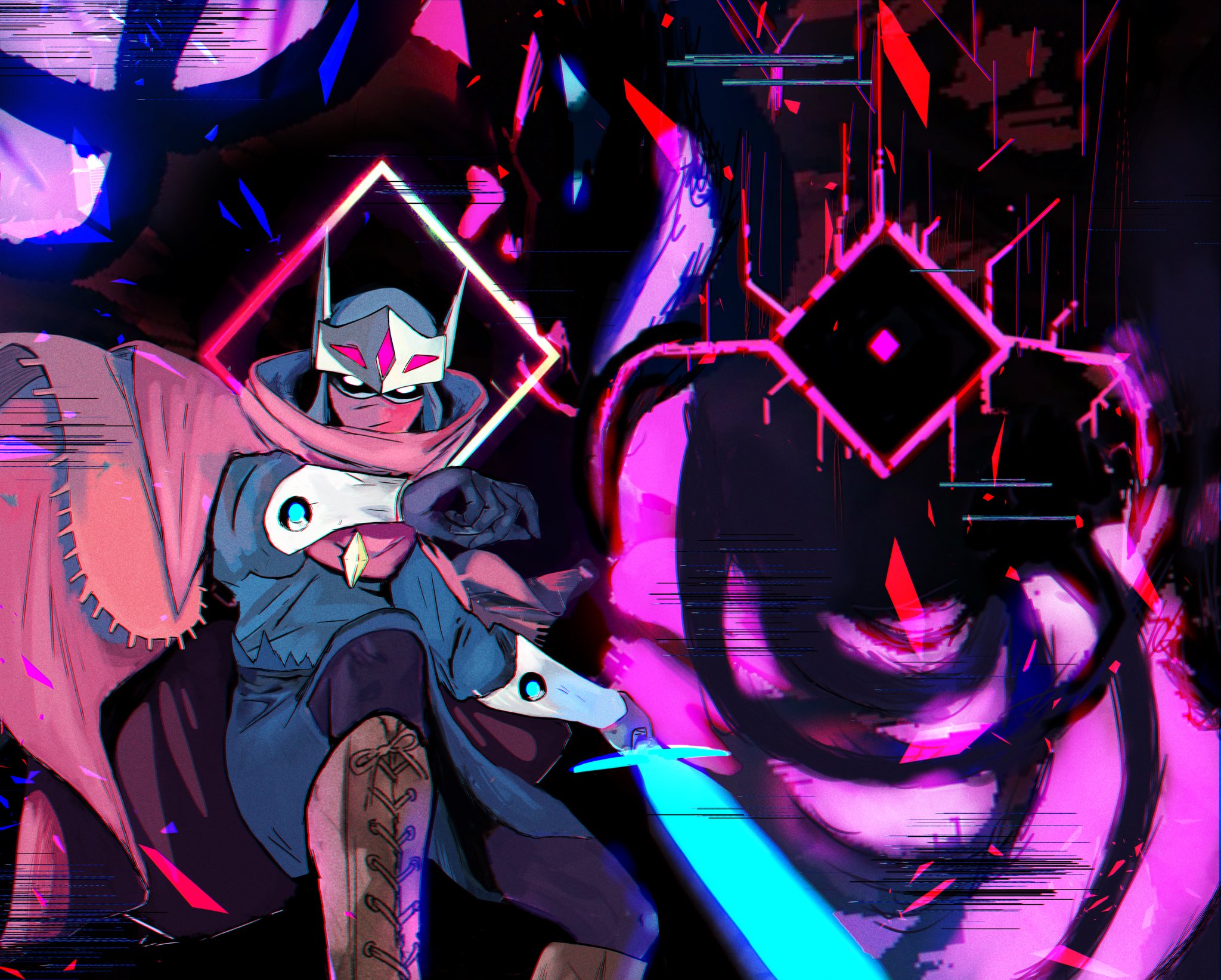 Some Hyper Light Drifter fanart! I'vealways thought the enemies here  were cat people but the wiki said otherwise. : r/hyperlightdrifter