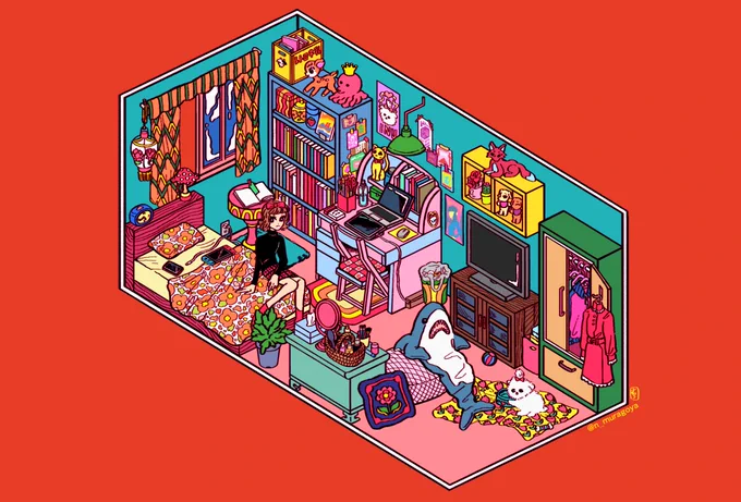 サメとイヌと部屋 