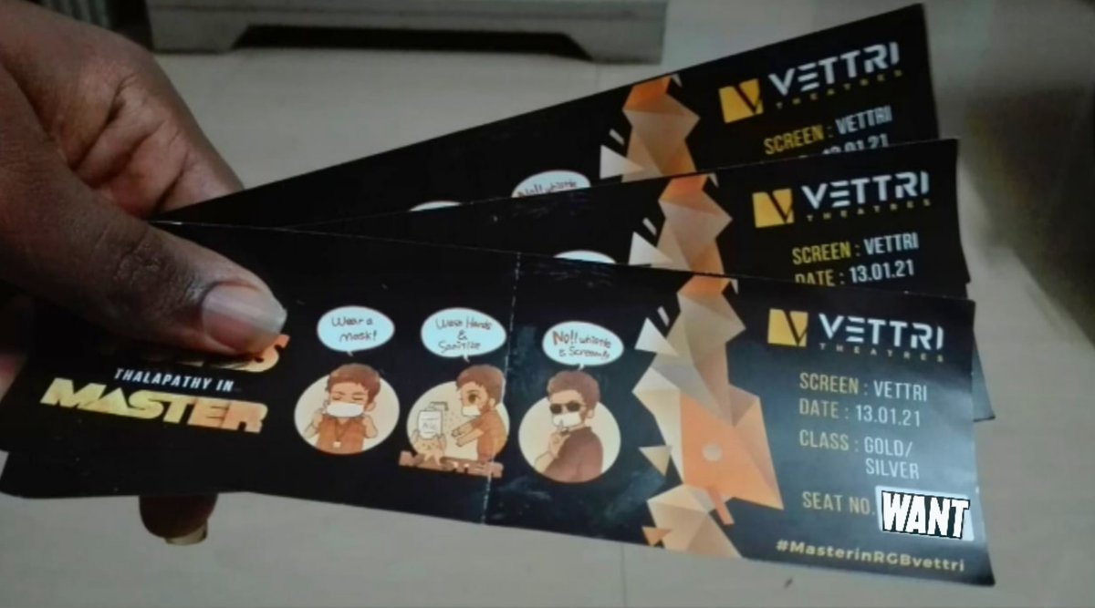 Raahul_Anbu's tweet photo. Finally 🧡
#Master #MasterFDFS #mastertickets #MasterPromo7 #Vettritheatres #4amshow #FDFS https://t.co/qX4JlYU6ki