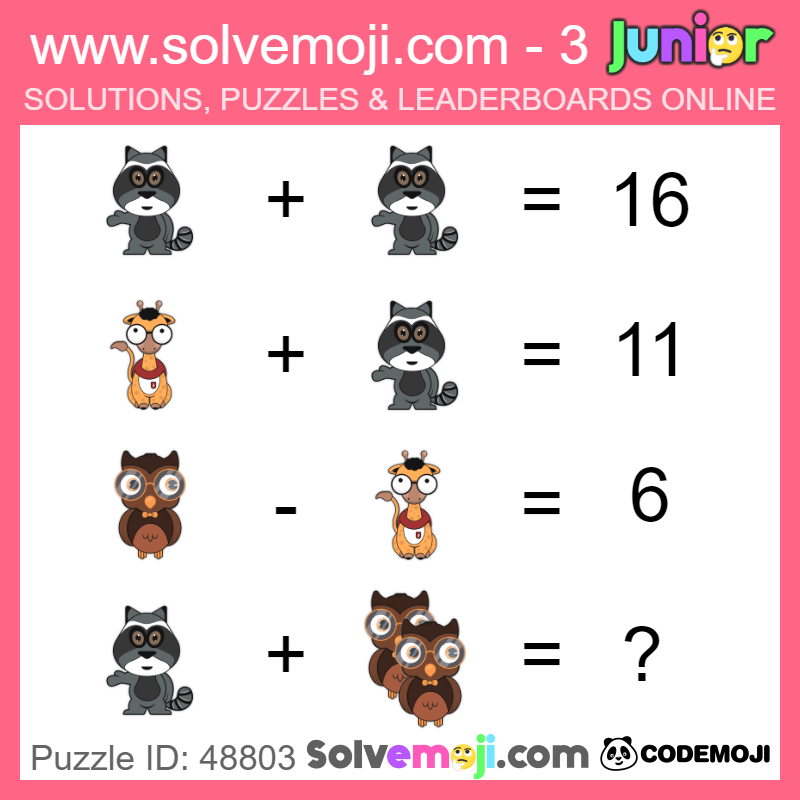 solvemoji's tweet photo. Why not try Solvemoji puzzles in your classroom, can you solve this junior 3 classic puzzle?

#solvemoji #Codemoji https://t.co/pwNAxwlIey