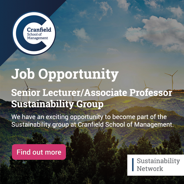 Ready to inspire and lead positive sustainable change in business?
We are recruiting for a senior faculty member to join our Sustainability Group <a href="/CranfieldUni/">Cranfield University</a>  <a href="/cranfieldmngmt/">Cranfield Management</a> 
Find out more here: bit.ly/3oE2sfK