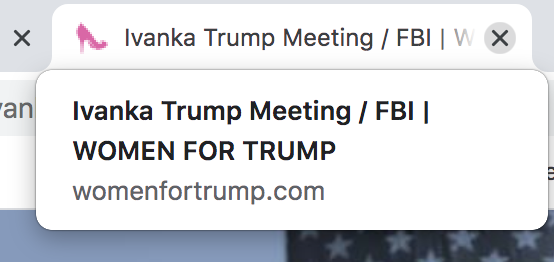 Hi  @IvankaTrump What does this "FBI" tag mean on  @AmyKremer's "Women for Trump" page?  @FBI spokesperson emailed me "no comment." Can you clarify? DM me.