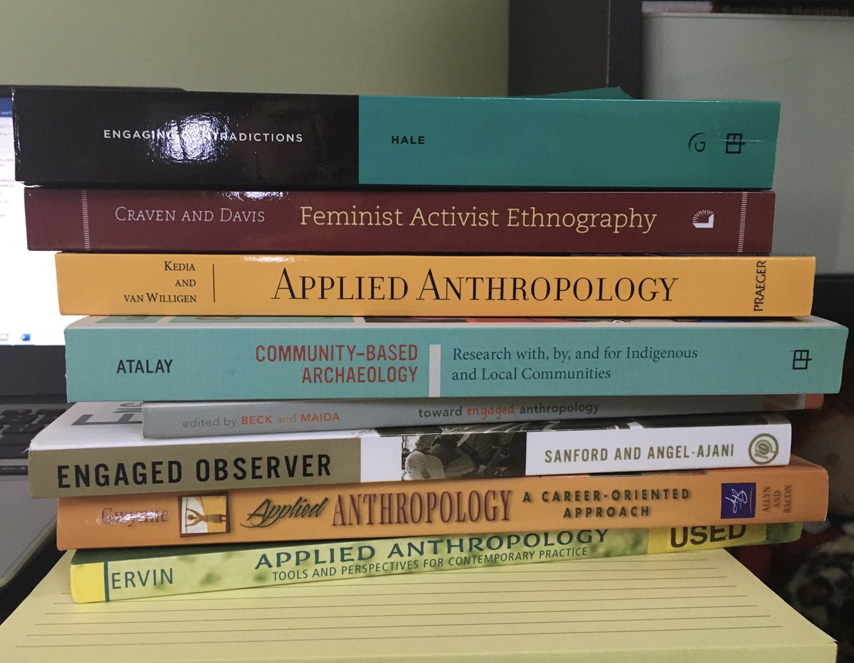 I’m creating a syllabus for a public/applied/engaged anthropology course and have a list of dozens of articles and these core texts to read. #anthrotwitter what other sources or syllabi do you recommend?