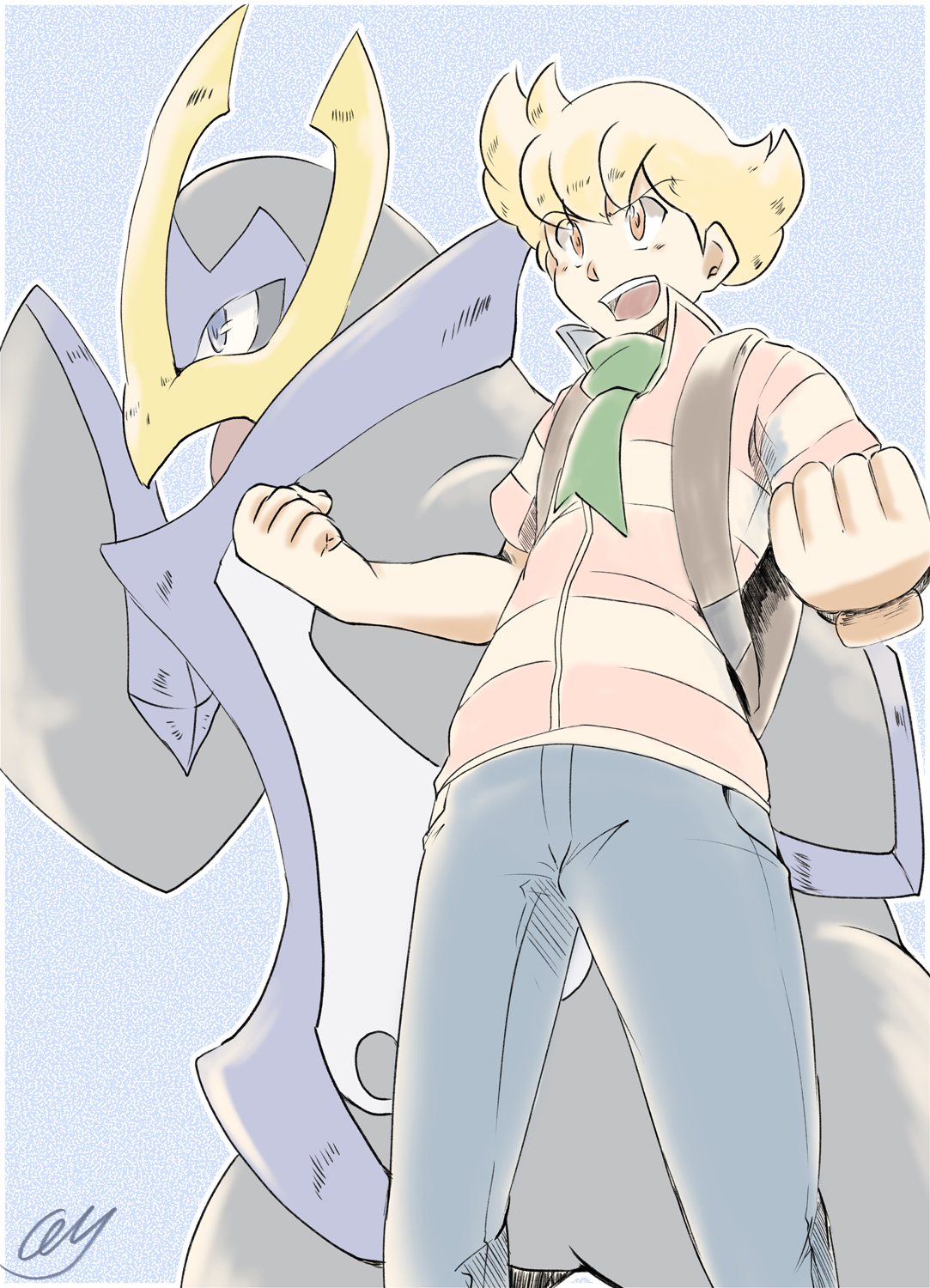 Aya お題 アニメポケットモンスターダイヤモンド パール のキャラクター ジュン君とエンペルトのコンビで久々に参加です ポケモントレーナー版深夜の真剣お絵描き60分一本勝負 T Co 6pn38kpiz6 Twitter