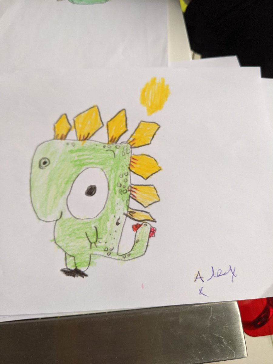 CaroHol's tweet photo. Look at our Greg(s). Great afternoon activity. #DrawWithRob @HollydaleSchool https://t.co/u1D6s9bPC1