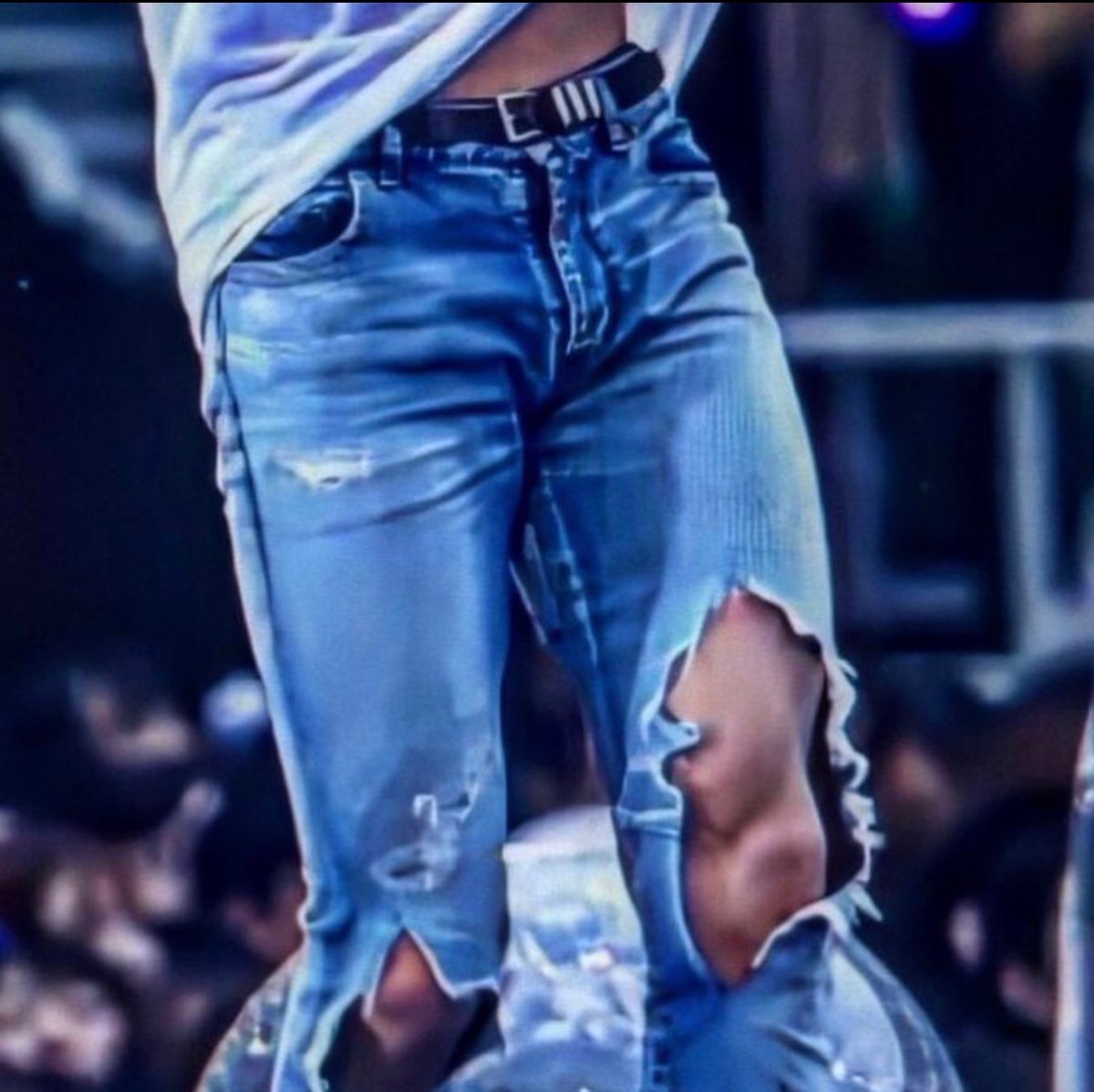 how does ripped jeans look good on him all the time???