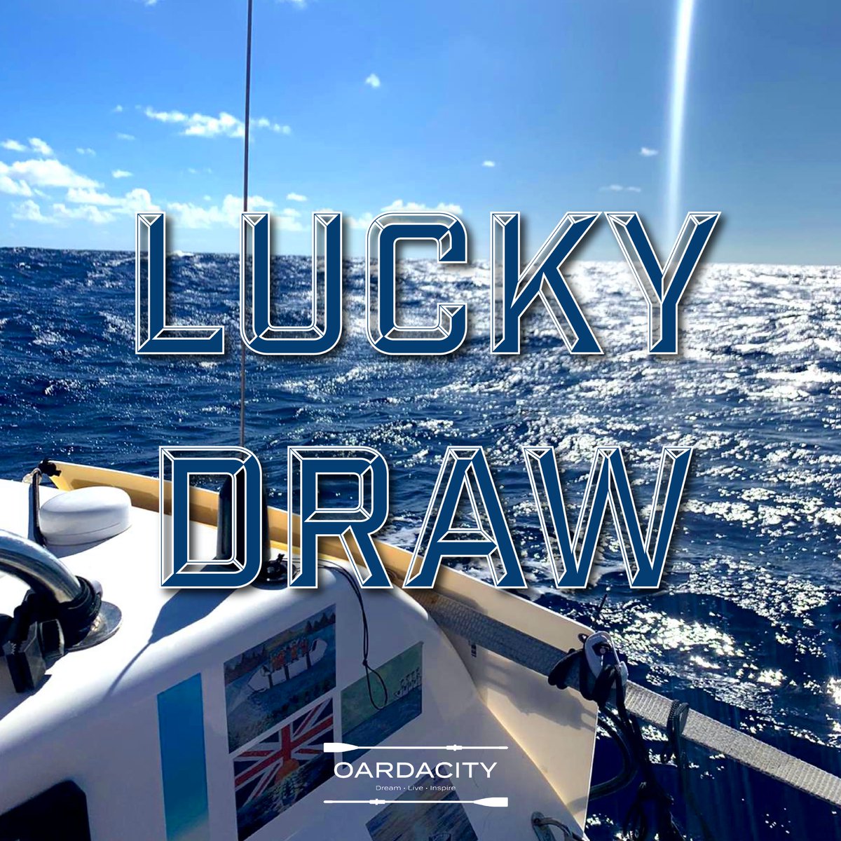 TeamOardacity's tweet photo. Excited to announce the Oardacity lucky draw competition! For 1 week, for any donations of £10 or over, you will automatically be added to the lucky draw list, from which a random name will be selected and will be given the chance to be rung by the Oardacity men from the ocean! https://t.co/Hj7gdacGJz