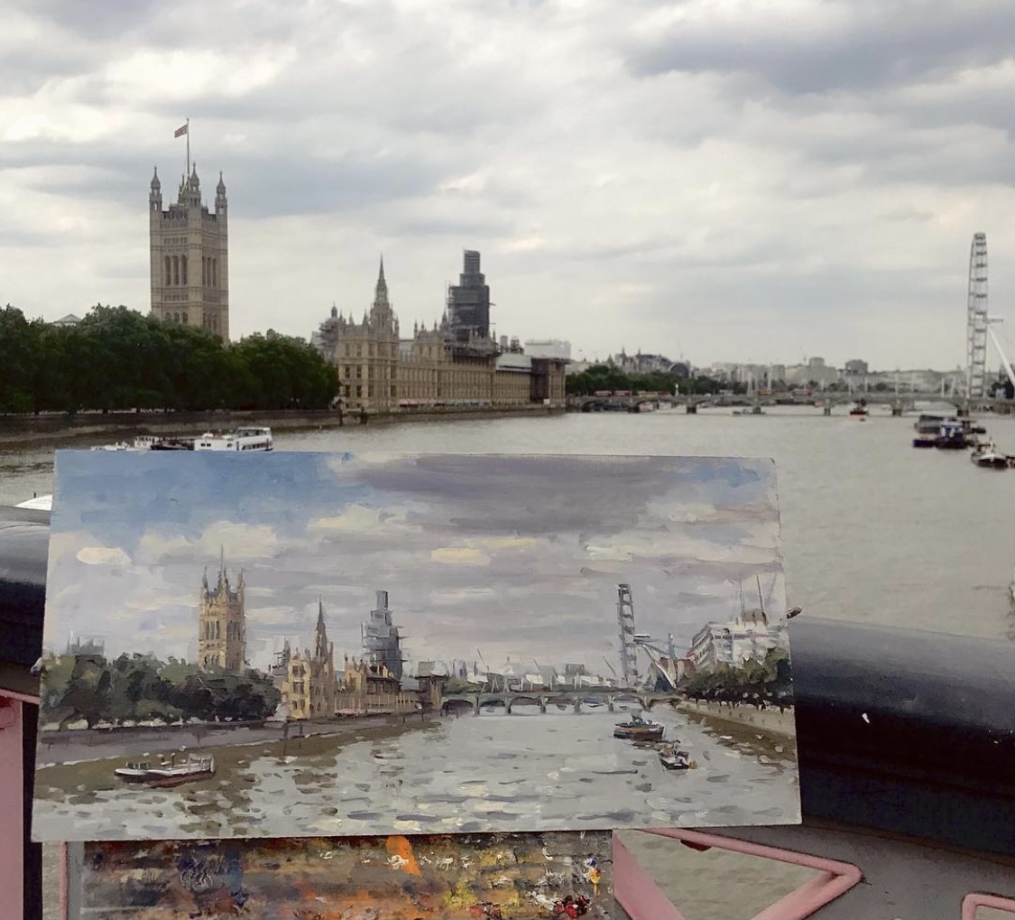 Art on the River - Painting of the River Thames and the Houses of Parliament by Alice Boggis-Rolfe from Lambeth Bridge.

<a href="/a_boggisrolfe/">Alice Boggis-Rolfe</a> 

--

#art #oilpainting #london #lambethbridge #housesofparliament #riverthames