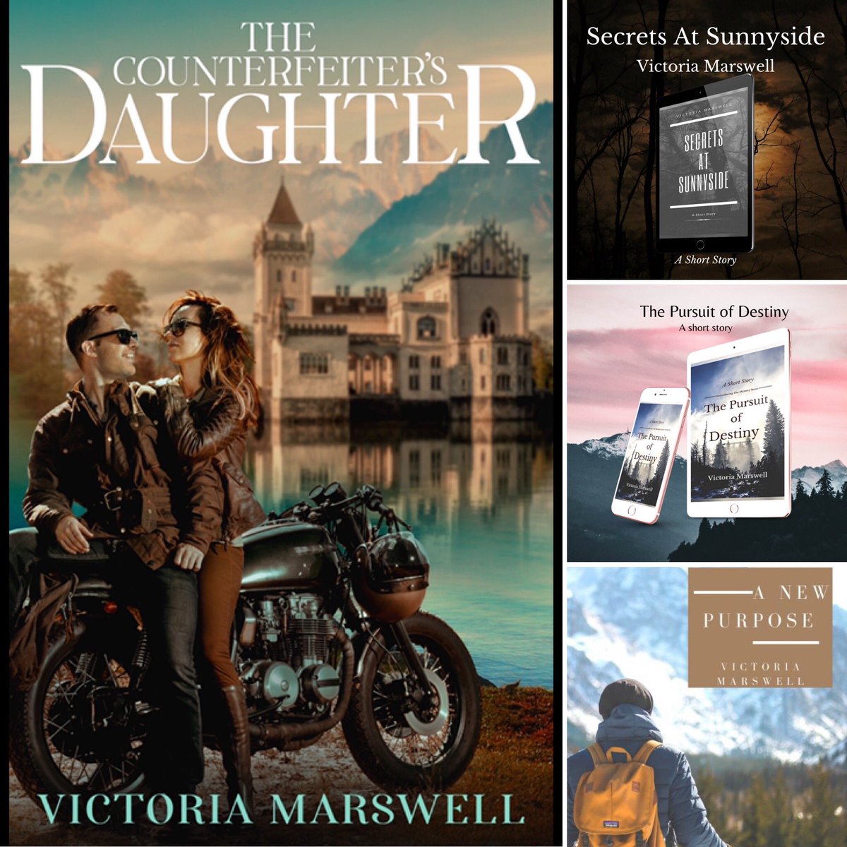 @JulieKusma Thanks! 

#TheCounterfeitersDaughter 
￼⭐️⭐️⭐️⭐️⭐️
“A fun adventure with plot twists!”
amzn.com/B0893PM7YK

FREE #shortstory #SecretsAtSunnyside 
victoriamarswell.com

#ThePursuitOfDestiny 
patreon.com/victoriamarswe……

#suspensestories #romanticsuspense