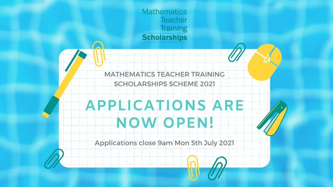 IMAmaths's tweet photo. RT @Beamathsteacher :
We are excited to announce that applications are now OPEN for our 2021 Maths Scholarships!

Visit our website at the link below to begin your application.

https://t.co/LgJNSJJY32 

@getintoteaching
 #Teaching #Maths #Scholarship #GetIntoTeaching https://t.co/WgLgss1YCg