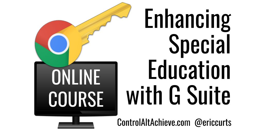 ericcurts's tweet photo. 💡 New Online Video Course - Enhancing Special Education with G Suite https://t.co/UsLxjmT658 Loads of accessibility &amp; accommodation tools for all learners! #edtechchat #ControlAltAchieve #GSuiteEDU #GoogleEDU #specialeducation #spedchat #accessibility https://t.co/5Fzr1xZX3Y