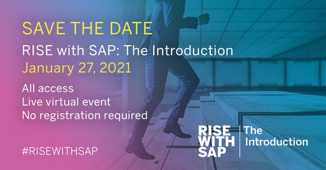 Join #RISEwithSAP to explore the cutting-edge technologies, insights, and deep process experiences that you need to move your business forward smarter, faster, and more nimbly. bit.ly/3oB7HN9
