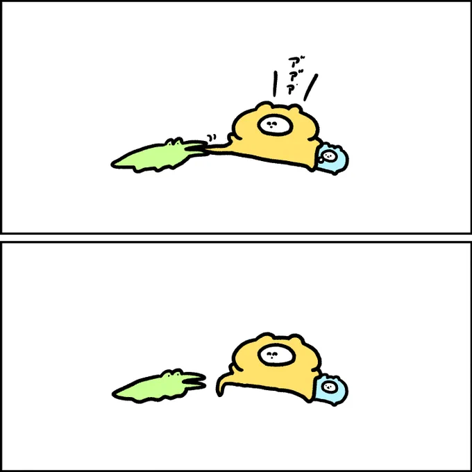 全身タイツを伸ばすワニ 