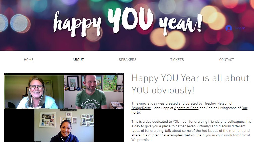heathernelson12's tweet photo. Five reasons why you should attend (virtual) #HappyYOUYear:
1. Gain insights &amp; actionable strategies
2. Share &amp; learn with the best in #fundraising  
3. Grow your network
4. Gain lifelong friendships
5. You deserve to take time for YOU!
Purchase tickets: https://t.co/WXjimETASk https://t.co/AkGbQo8EEp