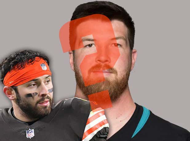 barstoolsports's tweet photo. Baker Mayfield Met One Of His O-Linemen For The First Time Before The Game https://t.co/Vnl7LEbh2P https://t.co/Mogg0gadX3