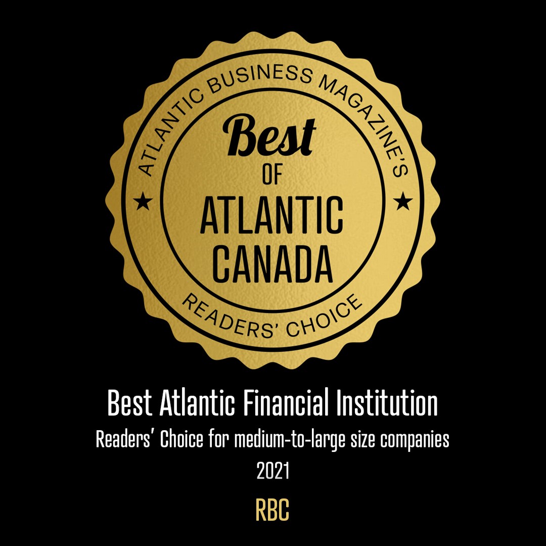 RBCSmanuel's tweet photo. Thank you to Atlantic Business Magazine readers for voting RBC Best Atlantic Financial Institution for medium-to-large companies. Proud to be part of a team that works hard everyday to support our clients.> #BestAtlantic https://t.co/sQPrWZajCT