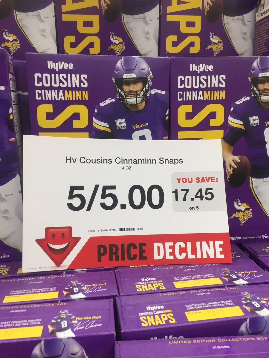 PBWeiss's tweet image. This pretty much sums up Vikings year - clerk said they can’t sell them for $1.