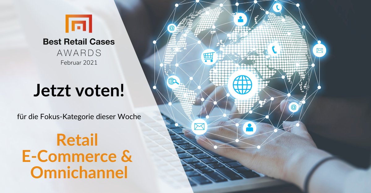 BestRetailCases's tweet photo. Best Retail Cases Award: Nominierungen E-Commerce &amp; Omnichannel
Jede Stimme zählt – auch Ihre ist gefragt!
Zu den Kategorien: https://t.co/KEnVe3IegX
#bestretailcases #ecommerce #omnichannel #award #voting #retail https://t.co/DNGG9DEHcj