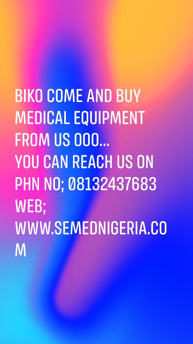 Rilstuph_'s tweet photo. What are you waiting for?
We are here for you
Just one call away.
“SEMED” your plug for medical equipment https://t.co/vTB8jM9YxE