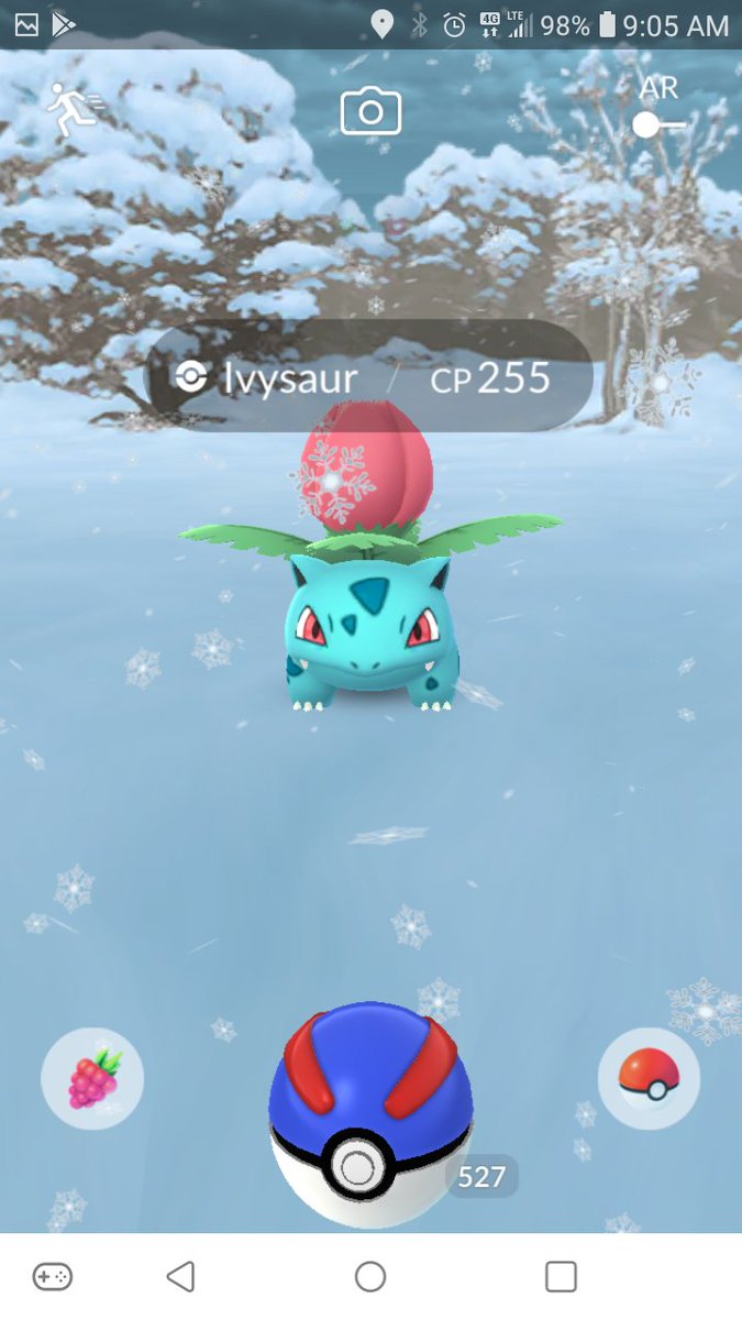 28PokemonGo's tweet photo. First time I'm had snow in the game. I love it! #PokemonGO #Pokemon https://t.co/QGyOd3JHL2