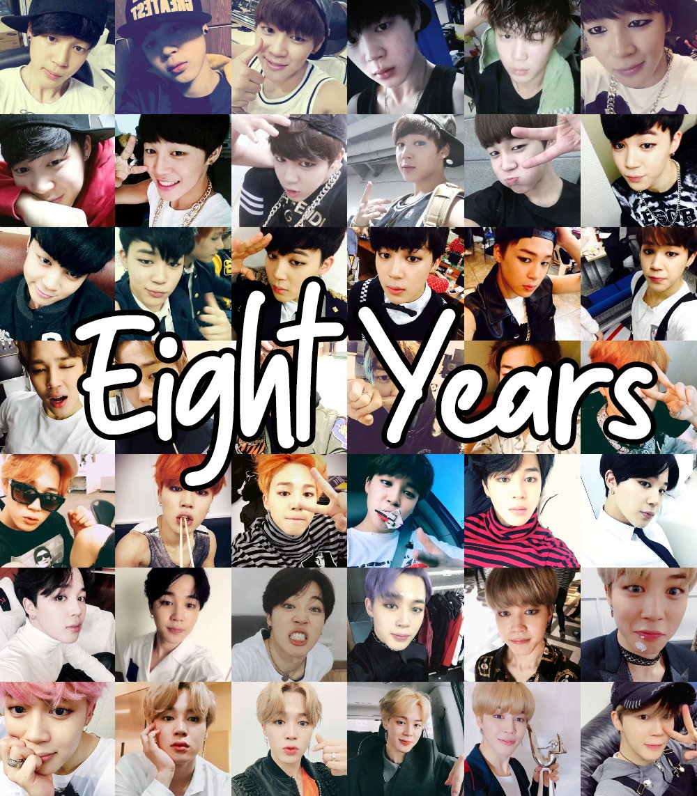 weejimin's tweet photo. on January 12th, 2013, Jimin was revealed as part of BTS. since then he has helped, encouraged and influenced so many people, always in his own way. Jimin, thank you for being our guiding light, and for teaching us how to love ourselves, you, and others. ♡ #Happy8YearsWithJimin https://t.co/WiCd1jvRec