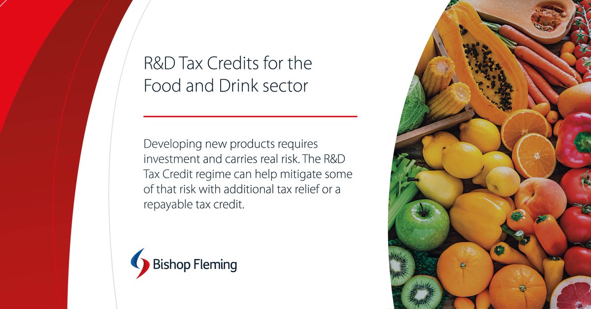 BishopFlemingUK's tweet photo. Qualifying R&amp;D activities are those which seek to achieve an advance in science or technology. In relation to food and drink products, the development of new recipes or formulations to respond to consumer trends may well represent R&amp;D: https://t.co/R2r41Lf1B7 https://t.co/8wXBOj2uyj