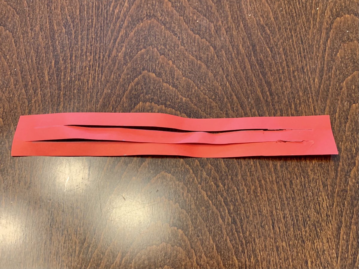 divbyzero's tweet image. Trying to get my mind off of all of the troubling news, I decided to braid a paper strip with two slits—an old trick I&apos;d never done before.