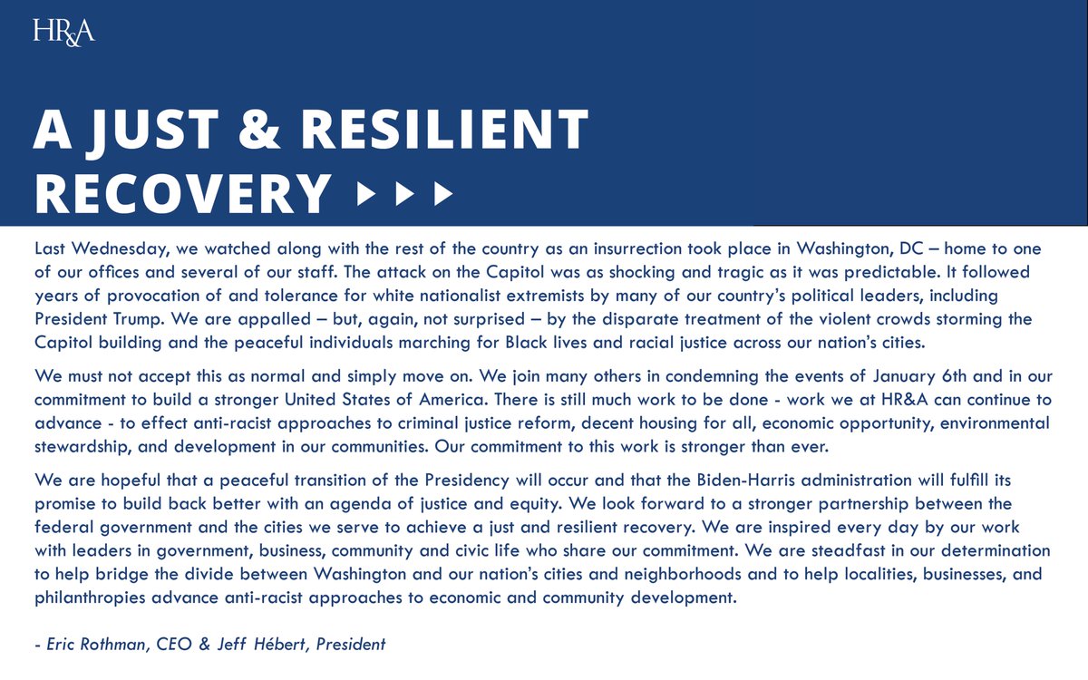 jeffphebert's tweet photo. My colleague @hraadvisors CEO @erothman and I released a statement on our thoughts re: last week https://t.co/hJ6TAxB2SK
