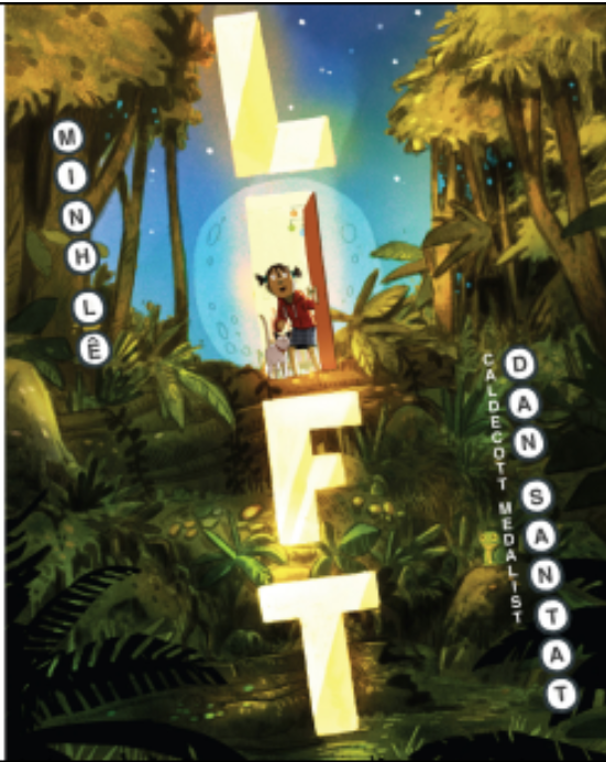 MrsHeinzLibrary's tweet photo. #Lift by Minh Le and Illustrated by Dan Santat was very funny.  The illustrations show the story well. The #comic style artwork worked with the story #outercape #mockcaldecott #siblings #relateable @PTownAP https://t.co/LYqjK4yN67