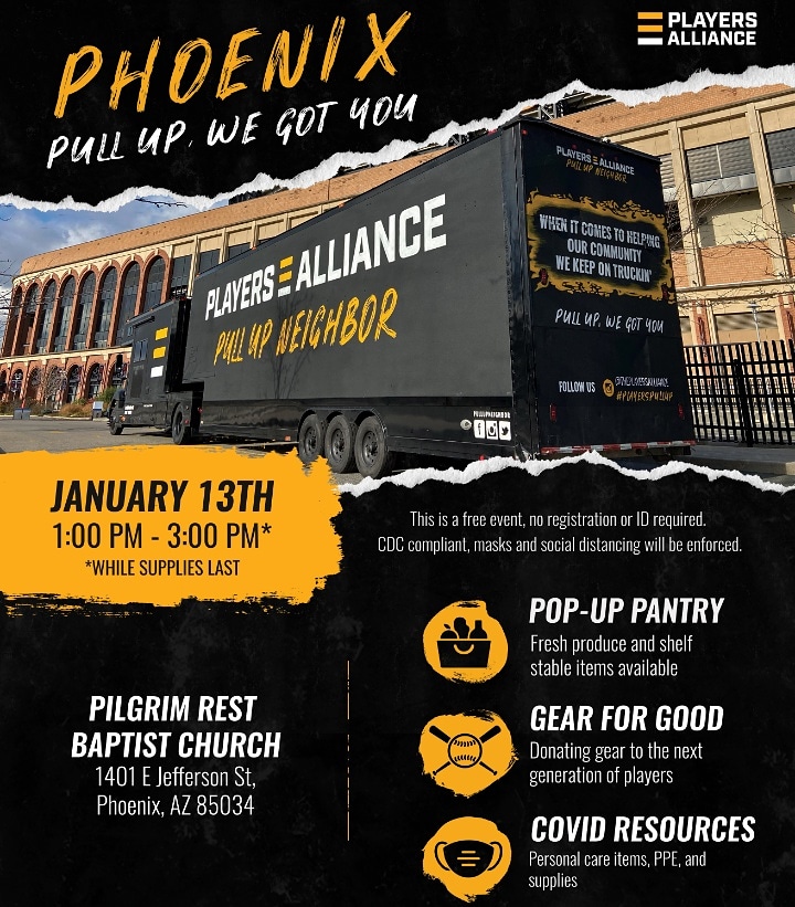 ACYRAZ's tweet image. Happening WEDNESDAY❗ The Players Alliance w/ Pull up Neighbor will be at Pilgrims Rest providing FREE food and COVID resources! ⛟📦

#PlayersAlliance #PullUpNeighbor #PilgrimsRest #PopUpPantry #GearForGood #CovidResources #PullUpWeGotYou