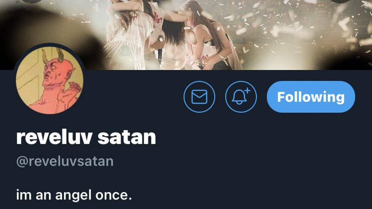  @RVCarinderia ;  @reveluvsatan