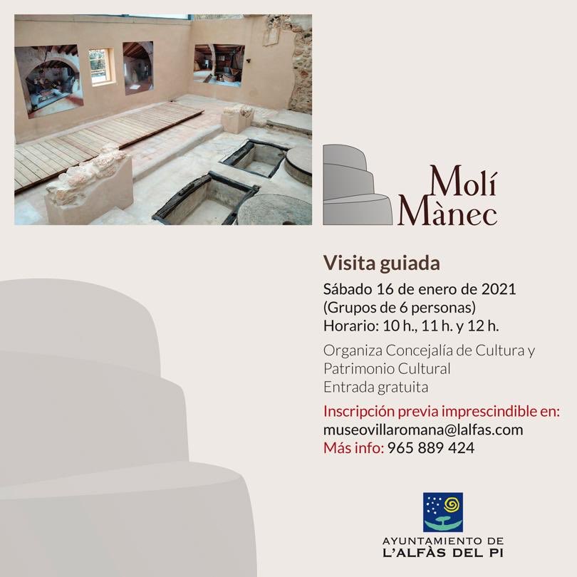 Las concejalías de Cultura y Patrimonio de l’Alfàs organizan visitas guiadas al Molí de Mànec lalfas.es/concejalias/cu… vía @lalfasES