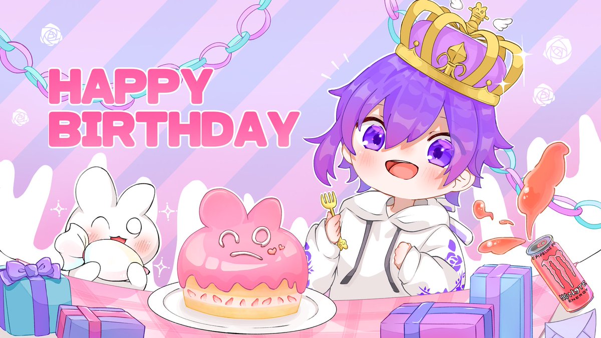 けあー ららさんイラストありがとー 片足うさぎケーキめっちゃかわいい食べたいいい 王冠の上のほうにも片足うさぎいる 笑 酒飲み配信ももうちょっとしたらするね 返すの遅くなっちゃってごめん