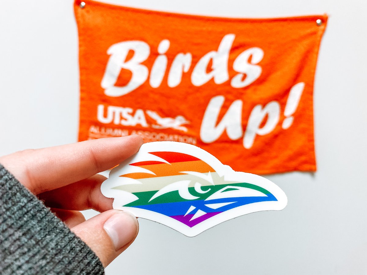 UTSAAlumni's tweet photo. 🚨GIVEAWAY ALERT🚨

1. Follow us
2. RT
3. Tag a Roadrunner

10 lucky followers will receive a rainbow Rowdy sticker! Winners announced 1/12 https://t.co/betcnT8k47